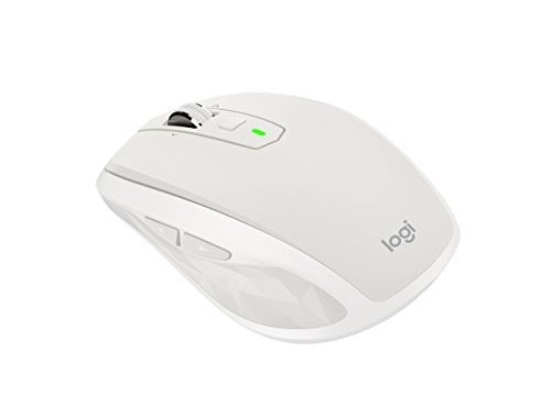 logitech mx master 2s wireless mouse with cross-computer control for mac and windows, light grey